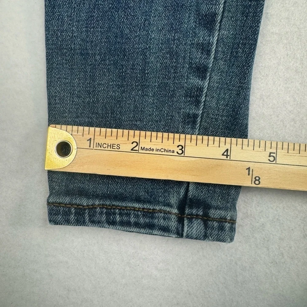 Free People Button Fly Skinny Jeans Womens Size 25 Medium Blue Mid Rise